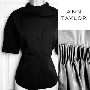 Ann Taylor Short Sleeve Cropped Trench Coat